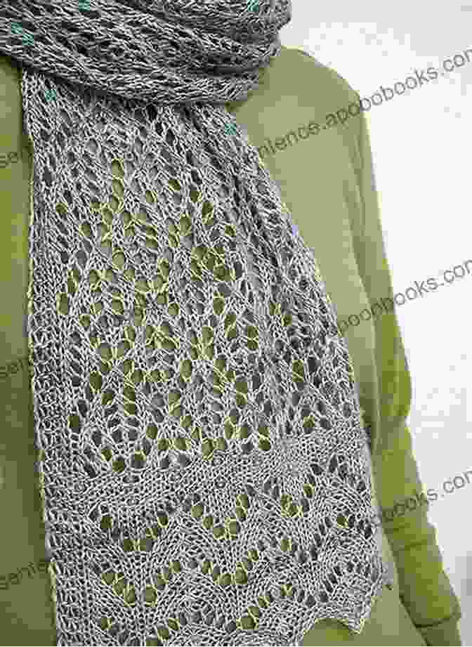 A Close Up Of A Finely Knitted Norwegian Lace Pattern. Norwegian Handknits: Heirloom Designs From Vesterheim Museum