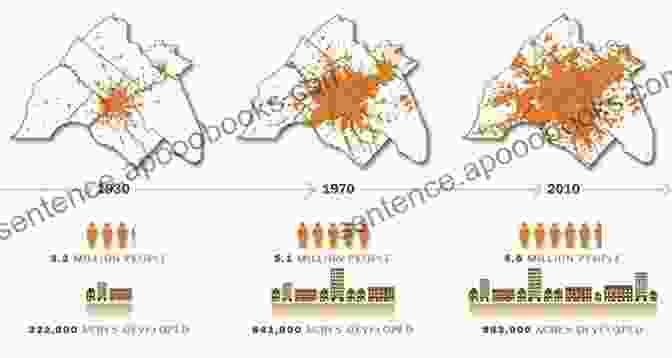 A Map Illustrating The Extent Of Urban Sprawl Around A Major City The Confines Of Territory (Regions And Cities)