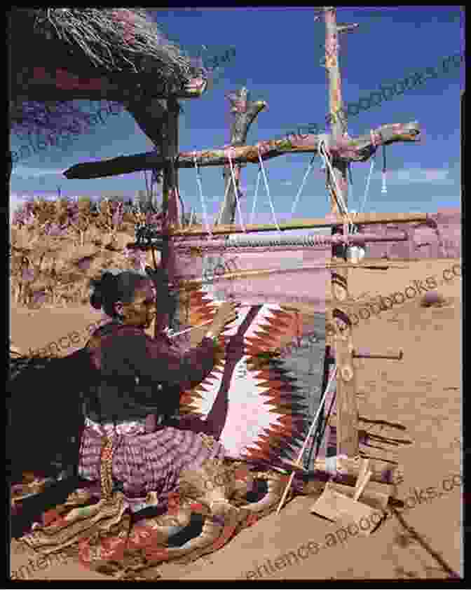 A Navajo Weaver At Work, Demonstrating The Vibrant Artistry And Cultural Traditions Of The Southwest. Whispers Of The South West