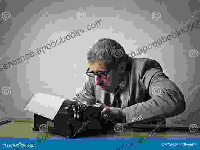 A Person Writing On A Typewriter, Representing The Craft Of Writing The Tangible Transition Of Thoughts To Words