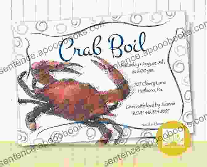 Book Cover Of 'An Invitation From Crab' With A Vibrant Illustration Of A Crab On A Sandy Beach An Invitation From A Crab