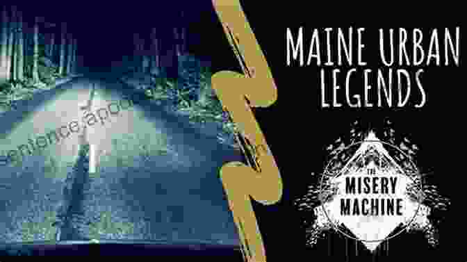 Book Cover Of In Search Of Maine Urban Legends Featuring An Eerie Forest With Glowing Eyes In Search Of Maine Urban Legends