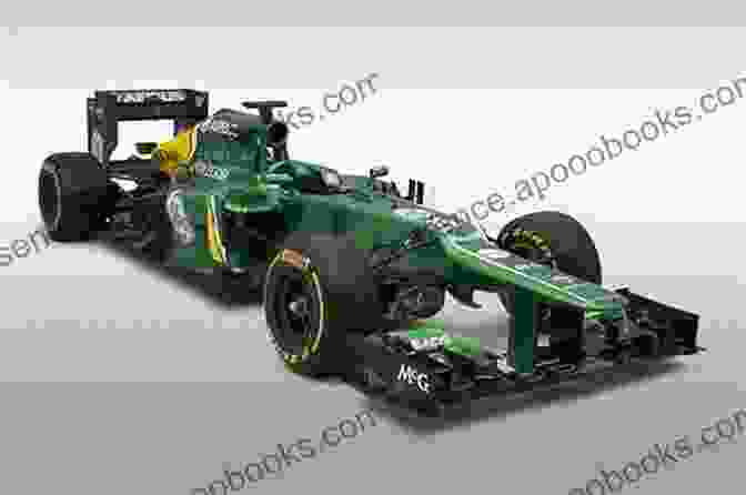 Caterham Formula One Car With Distinctive Green And Yellow Livery Focus On: 20 Most Popular Formula One Entrants: Bugatti McLaren Scuderia Ferrari Williams Grand Prix Engineering Lancia Brabham Talbot Cooper Car US F1 Team Modena (racing Team) Etc