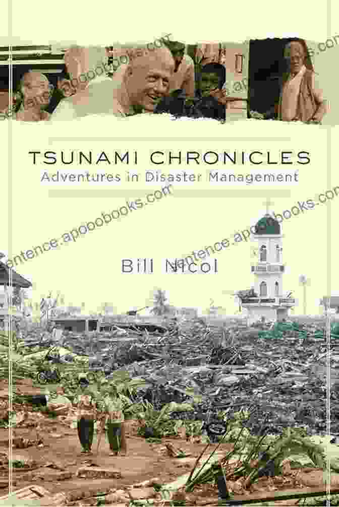 Cover Image Of The Book 'Tsunami Chronicles Adventures In Disaster Management' Showing A Group Of People On A Beach And A Large Wave In The Background Tsunami Chronicles: Adventures In Disaster Management