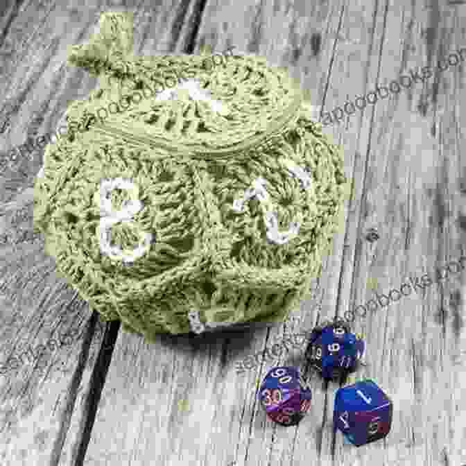 Crochet Dice Bag With Intricate Geometric Pattern And Drawstring Closure Bag Crochet Pattern Crochet Dice Bag Crochet Laundry Bag Crochet Market Bag