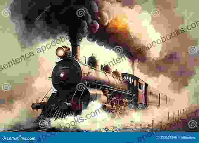 Early American Steam Locomotive On Tracks, Smoke Billowing From Chimney Early American Steam Locomotives Reed Kinert