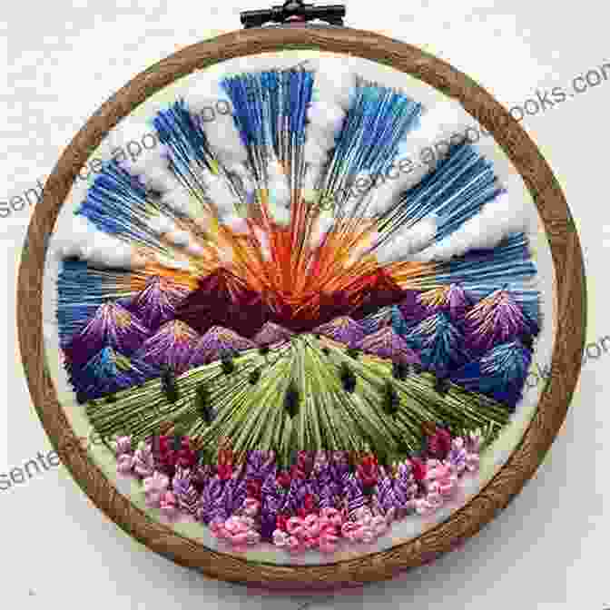 Embroidered Artwork Depicting A Serene Forest Landscape Be Creative With Workbox: Inspiring Textile Art And Needlecraft