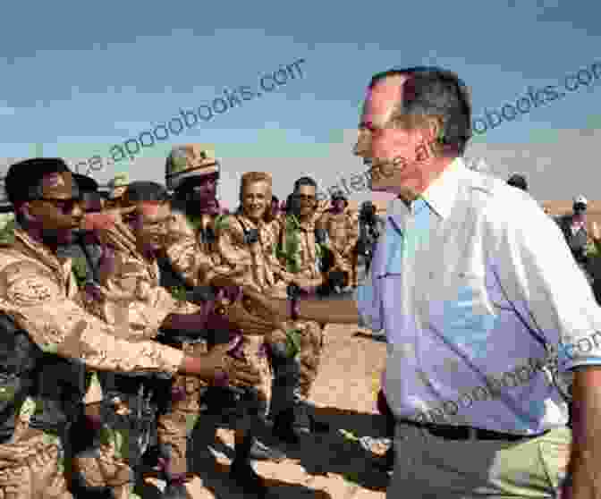 George Bush Meeting With Soldiers During A Visit To Iraq. Worse Than Watergate: The Secret Presidency Of George W Bush