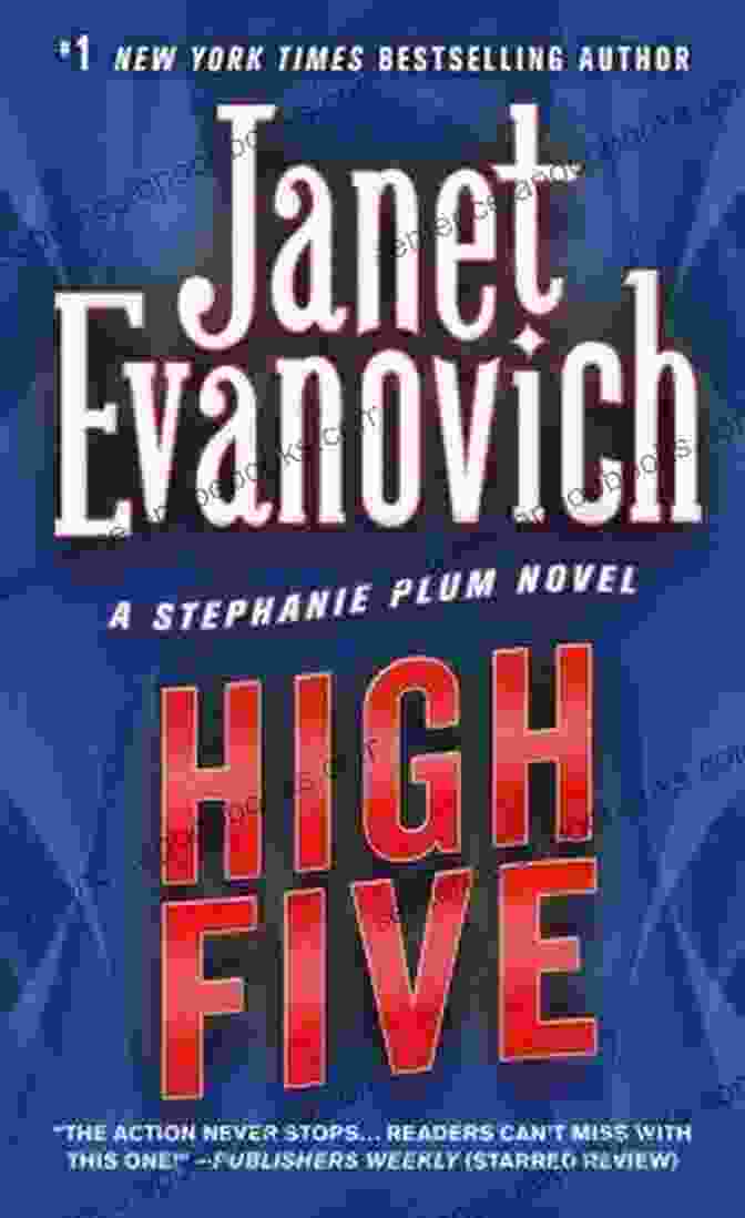 High Five Stephanie Plum Book Cover With A Vibrant Background And Stephanie Plum Holding A Gun High Five (Stephanie Plum No 5)