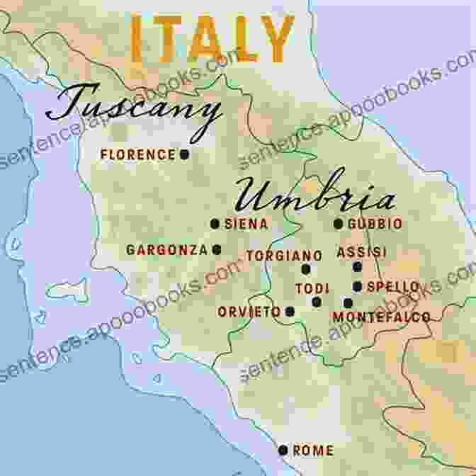 Map Of Tuscany And Umbria Regions In Italy Tuscany Umbria Adventure Guide (Adventure Guides)