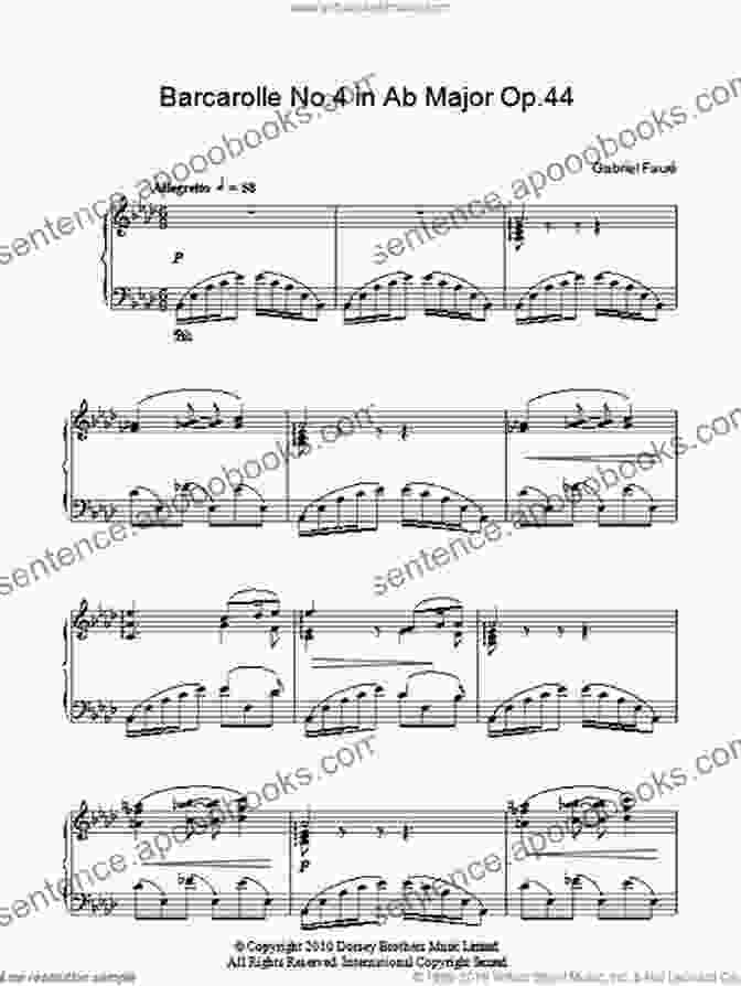 Maurice Ravel's Barcarolle In A Flat Major Nocturnes And Barcarolles For Solo Piano (Dover Classical Piano Music)