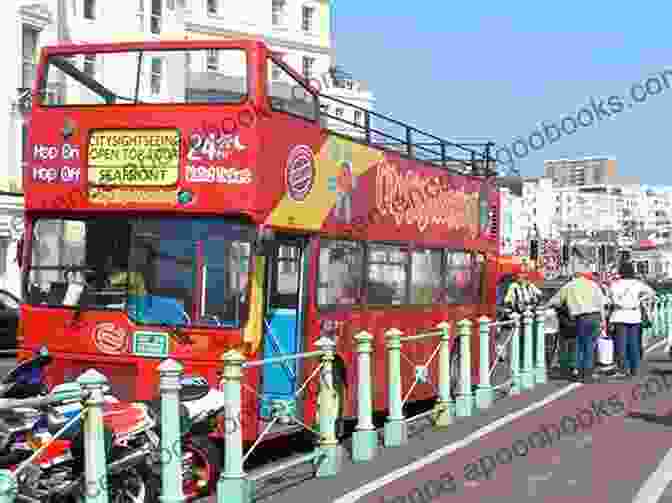 Open Top Buses Line Up In A Depot. Open Top Buses Elizabeth Barton