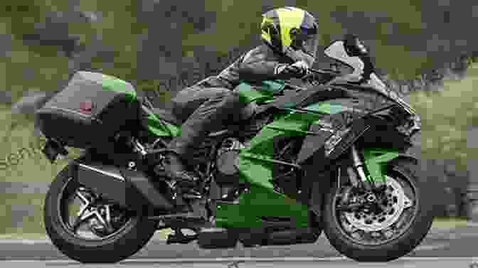 Rider Navigating The Curves On A Kawasaki H2, Showcasing Its Agile Handling And Precision Control Kawasaki H2 (Owned It 1)