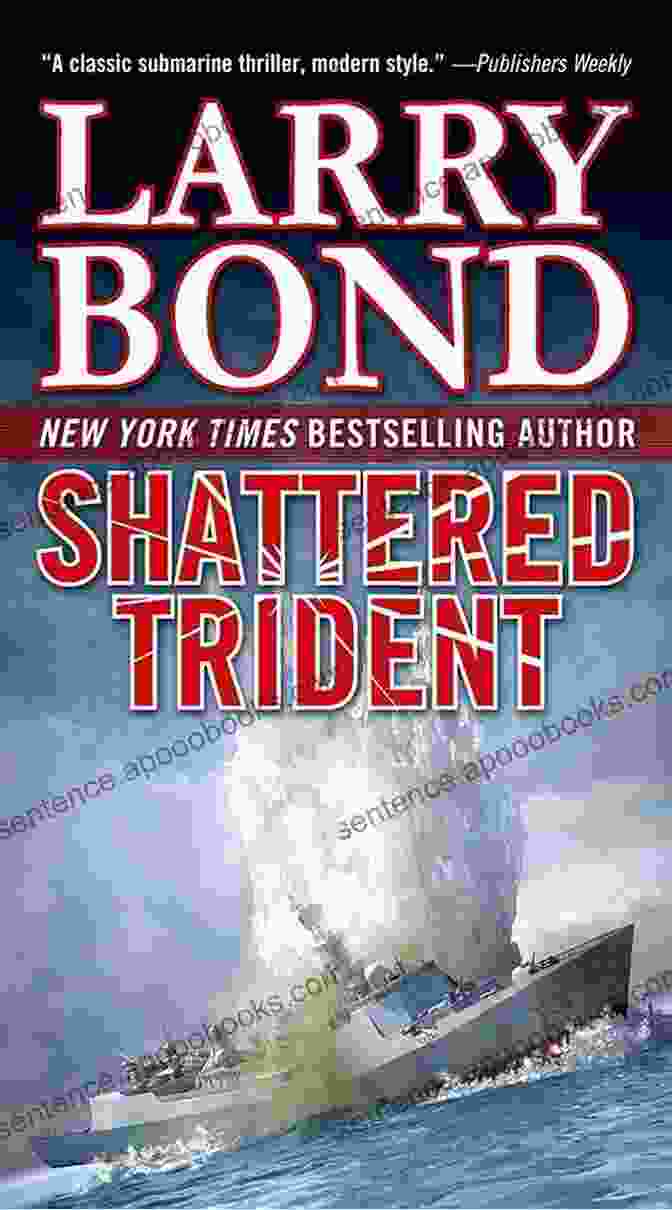 Shattered Trident: A Jerry Mitchell Novel Book Cover, Featuring A Shattered Trident On A Dark Blue Background With Red Accents Shattered Trident: A Jerry Mitchell Novel