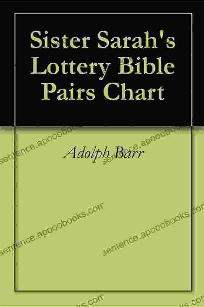 Sister Sarah's Lottery Bible Pairs Chart Sister Sarah S Lottery Bible Pairs Chart