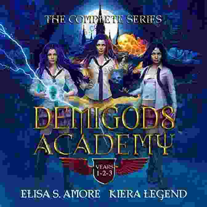 The Day Of Darkness: Demigods Academy Series Book Cover Featuring A Group Of Young Demigods Standing Against A Backdrop Of An Impending Storm Demigods Academy 6: The Day Of Darkness (Demigods Academy Series)