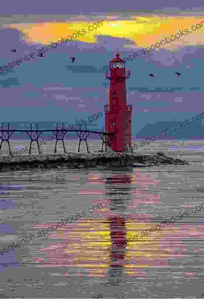 Tranquil Lakeside Lighthouse Illuminates The Surrounding Landscape Lighthouse On The Lake: A Birch Harbor Novel (Book 2)