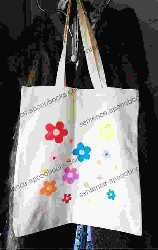 Vibrant Brushstrokes On A Hand Painted Cloth Bag One Eco Bag In The World With A Rose: Hand Painted Cloth Bags One By One