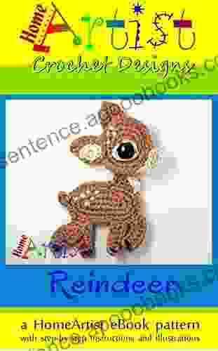 Crochet Pattern: Reindeer Applique Homeartist Design